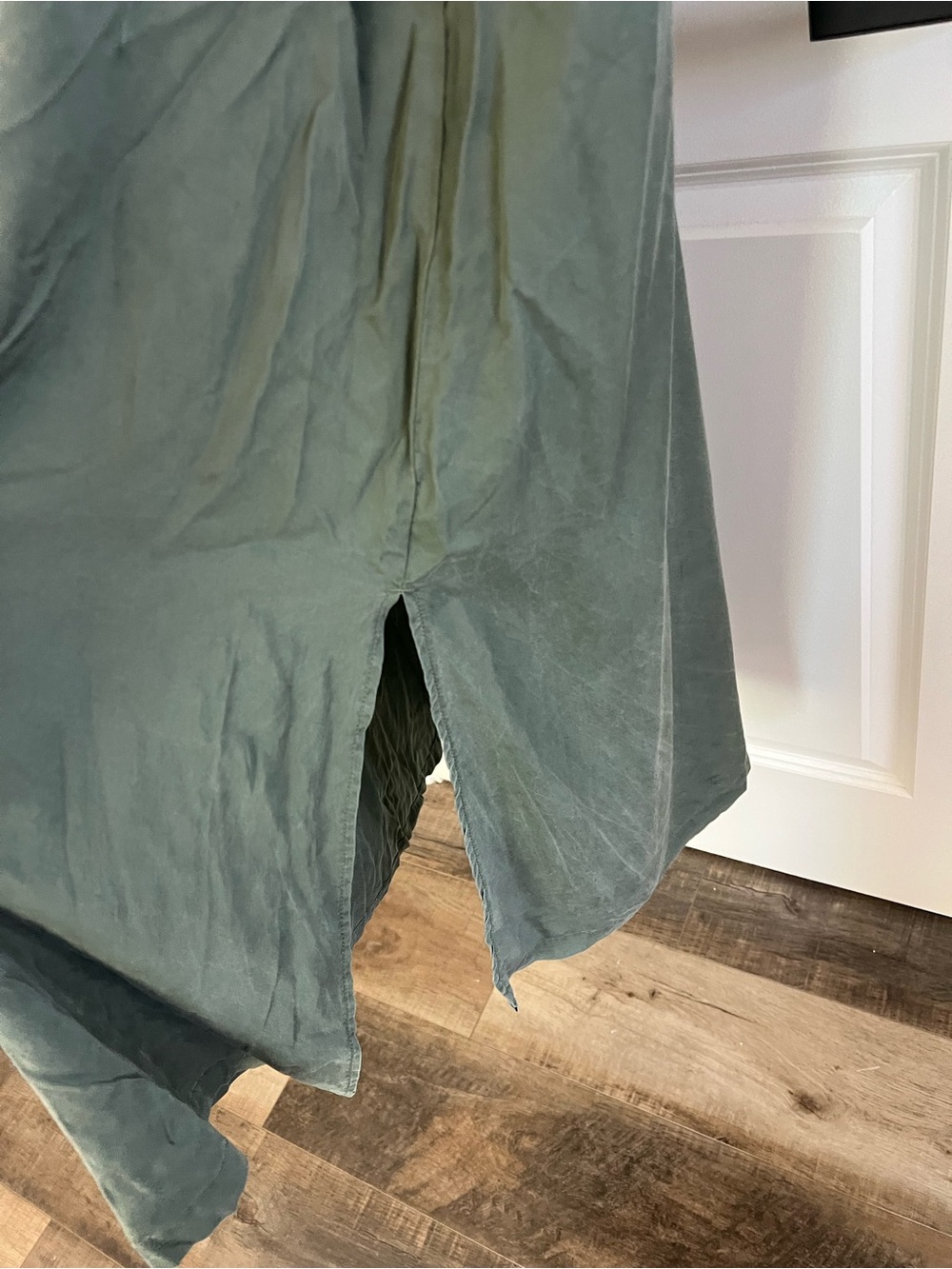 Terra & Sky Olive Green Button-Front Midi Dress - Picture 6 of 6